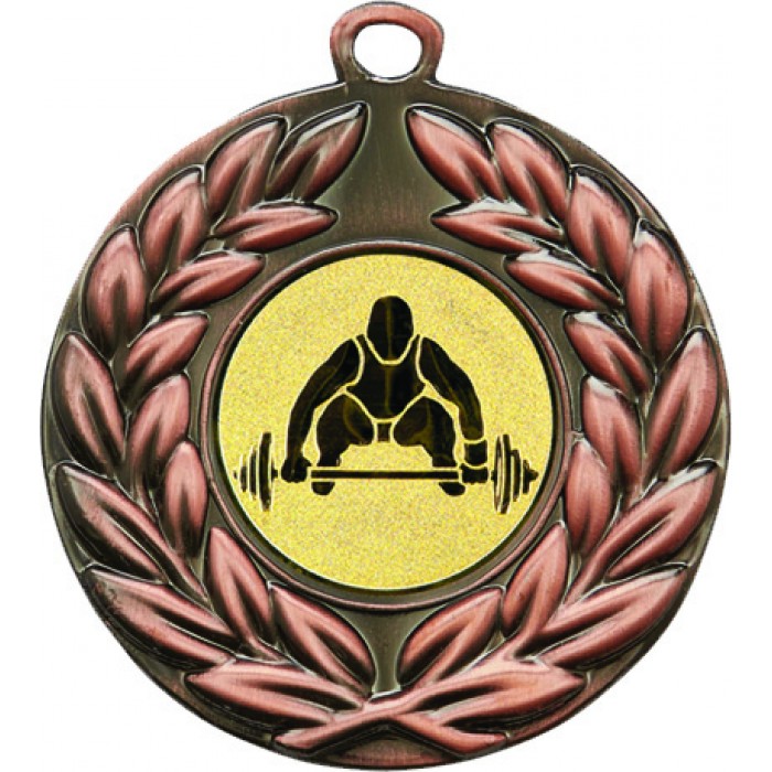 BRONZE 50MM WEIGHTLIFTING MEDAL